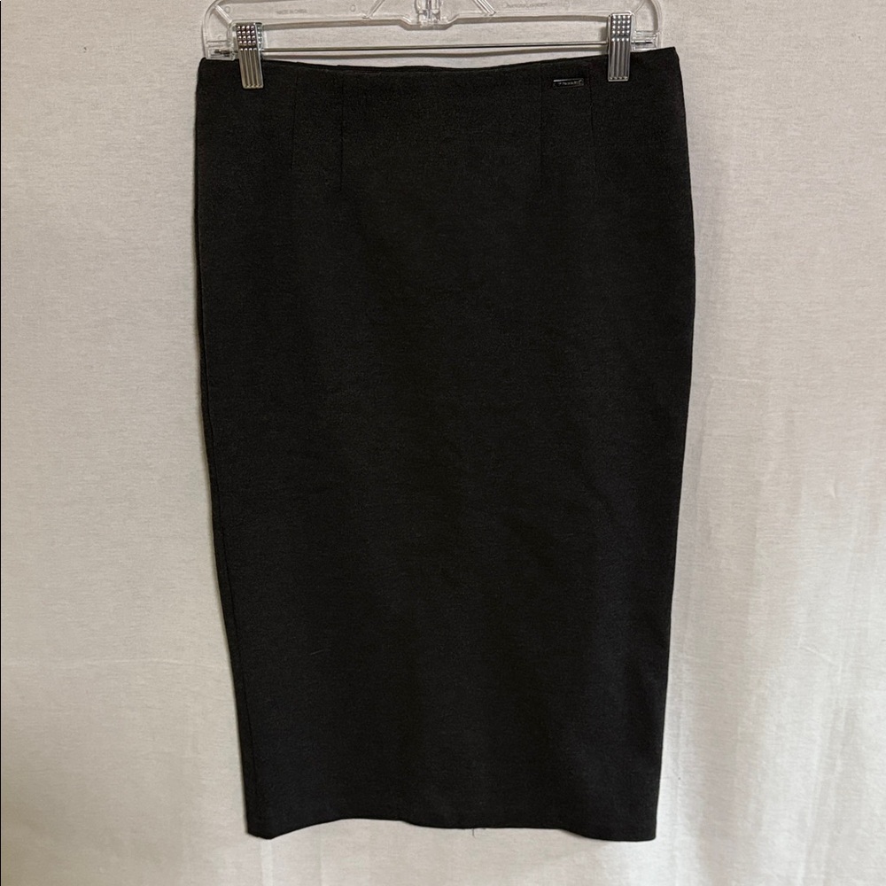T Tahari Classic Black Pencil Skirt Knee Length Modal Size Medium